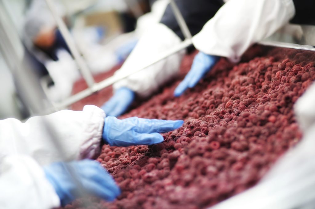 Imported food being inspected by an organization that is third party accredited by the FDA