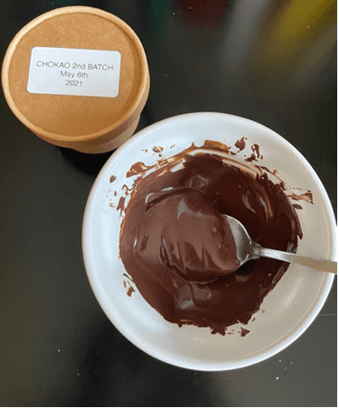 Second batch of melted chocolate